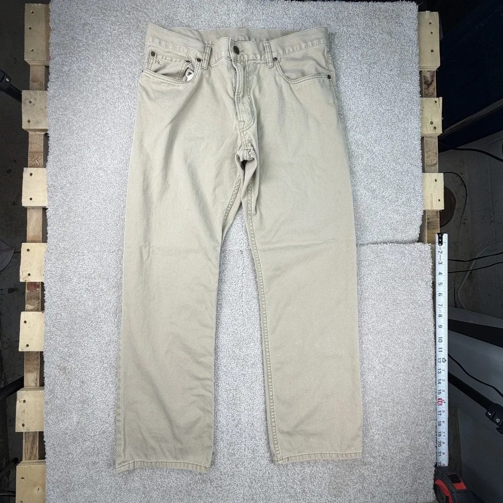 Polo Ralph Lauren Men's 34/30 Khaki Jeans‎ Pants Tan Straight Classic Twill
